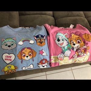 H&M Girls Paw Patrol Long Sleeved Shirts